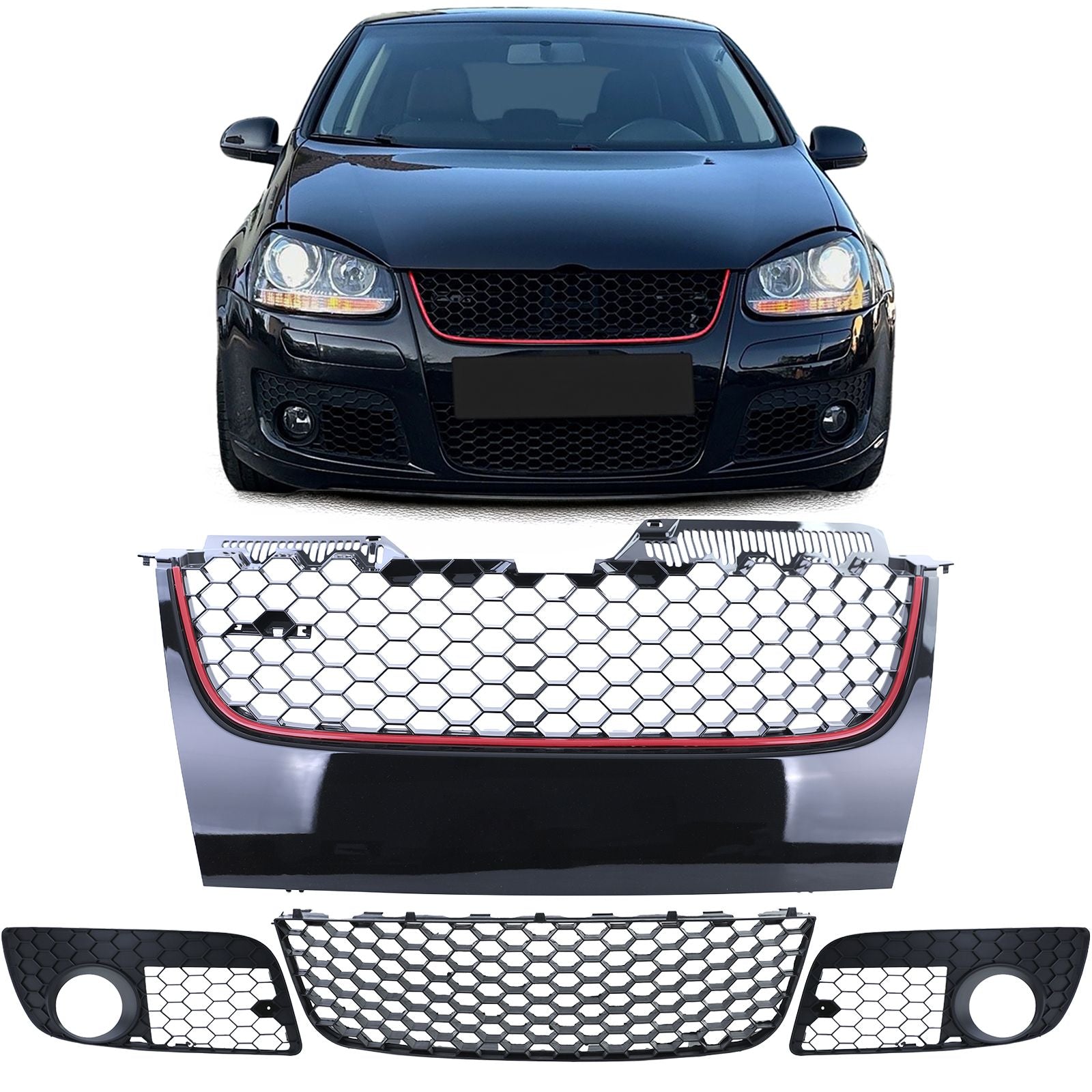 Set griglie paraurti golf 5 gti