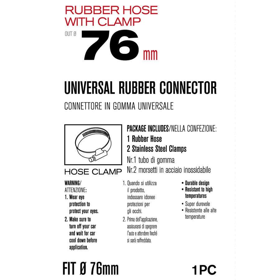 Raccordo Dritto in gomma