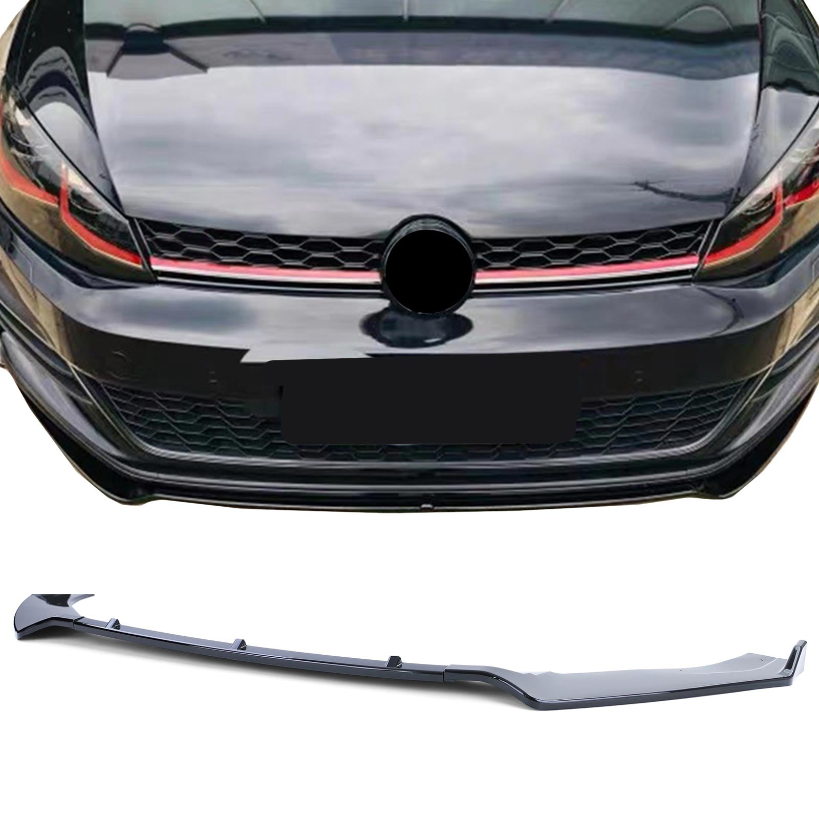 Splitter anteriore vw golf 7 nero lucido