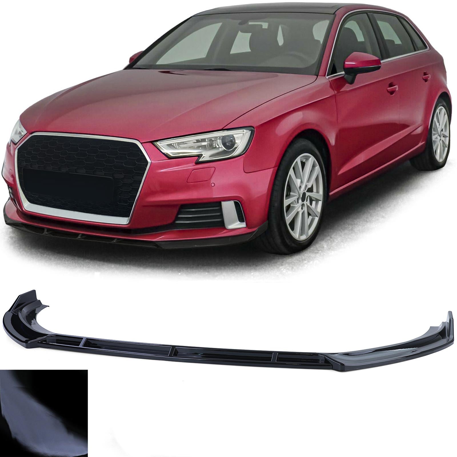 Spoiler anteriore per paraurti Audi A3 2016/2020