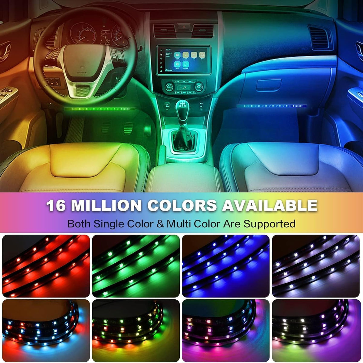 4 strisce led interno universali