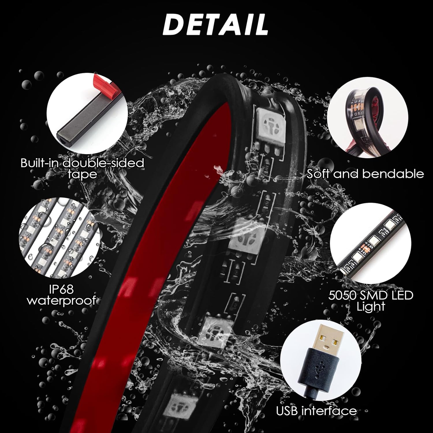 4 strisce led interno universali