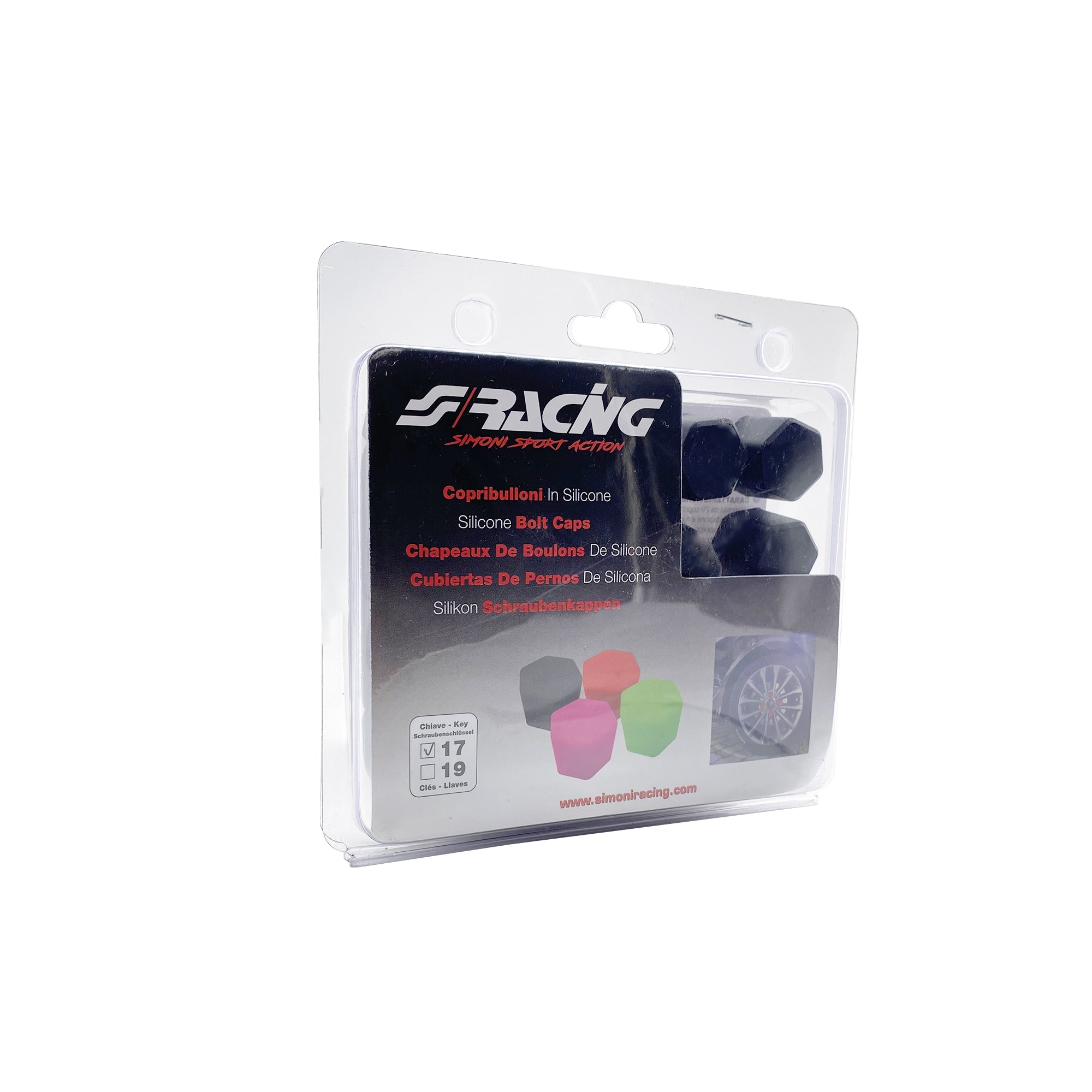 Copribulloni chiave 17 mm Soft Sil Black