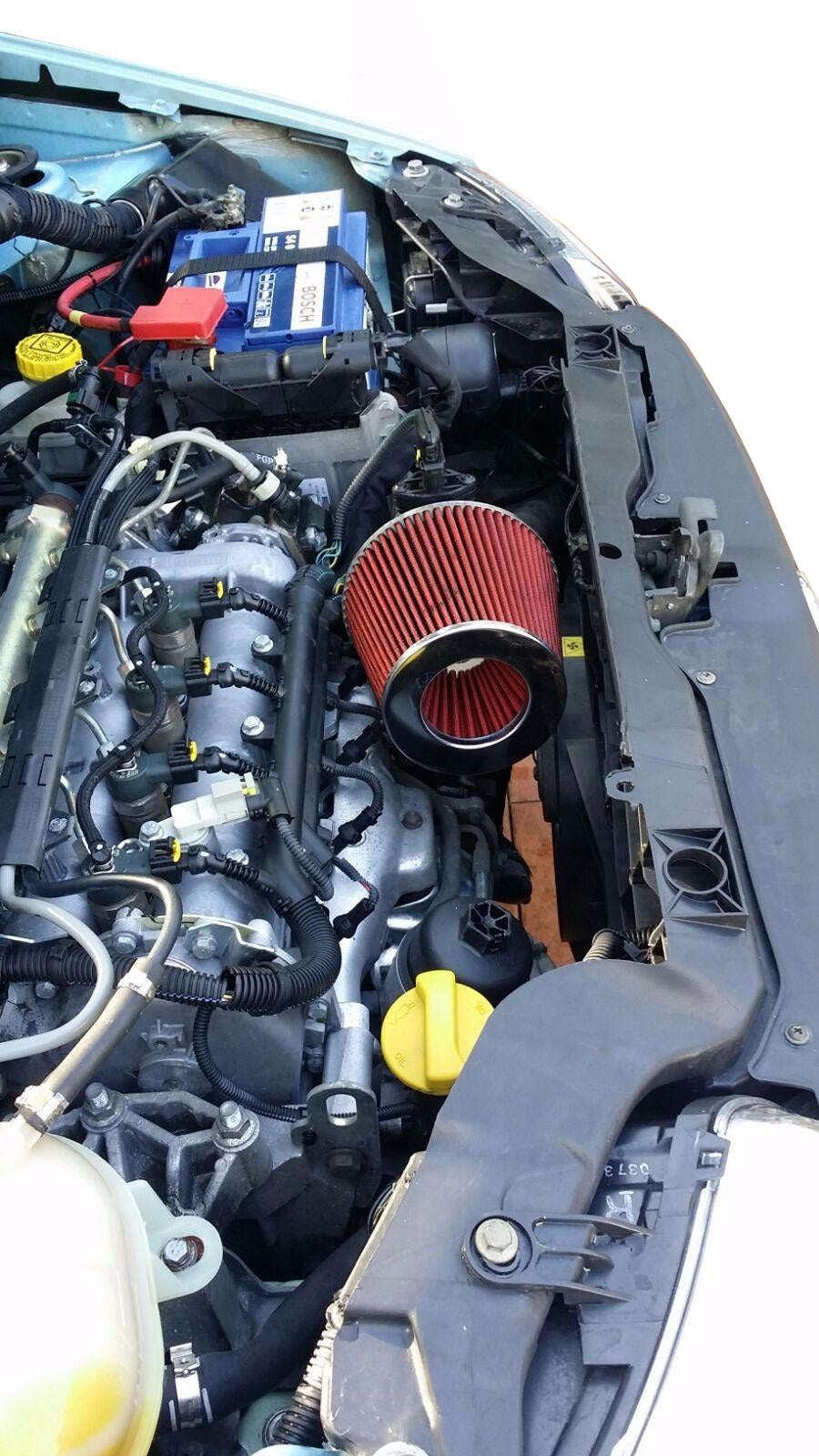 Filtro biconico elicoidale cotone rosso