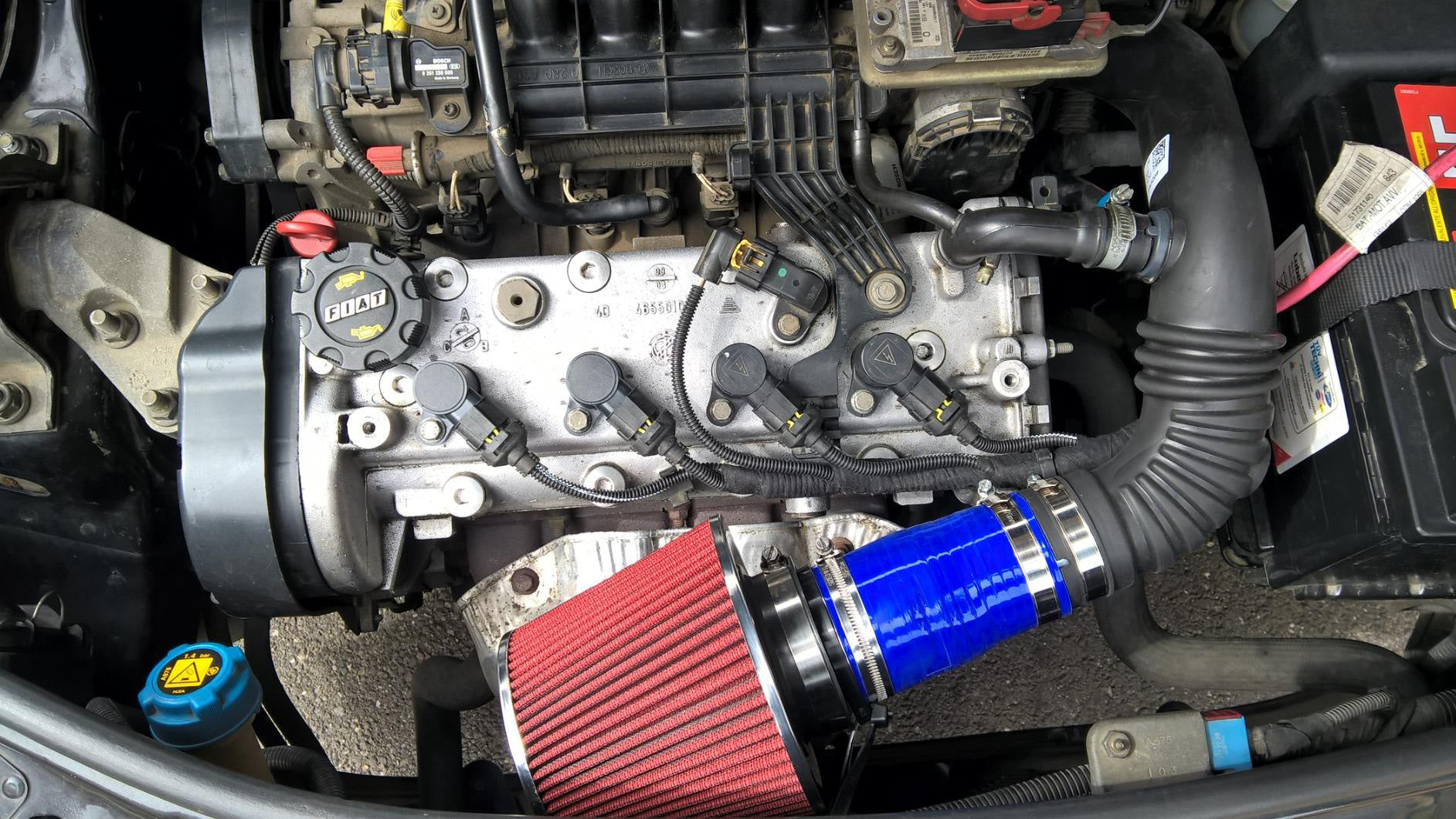 Filtro biconico elicoidale cotone rosso