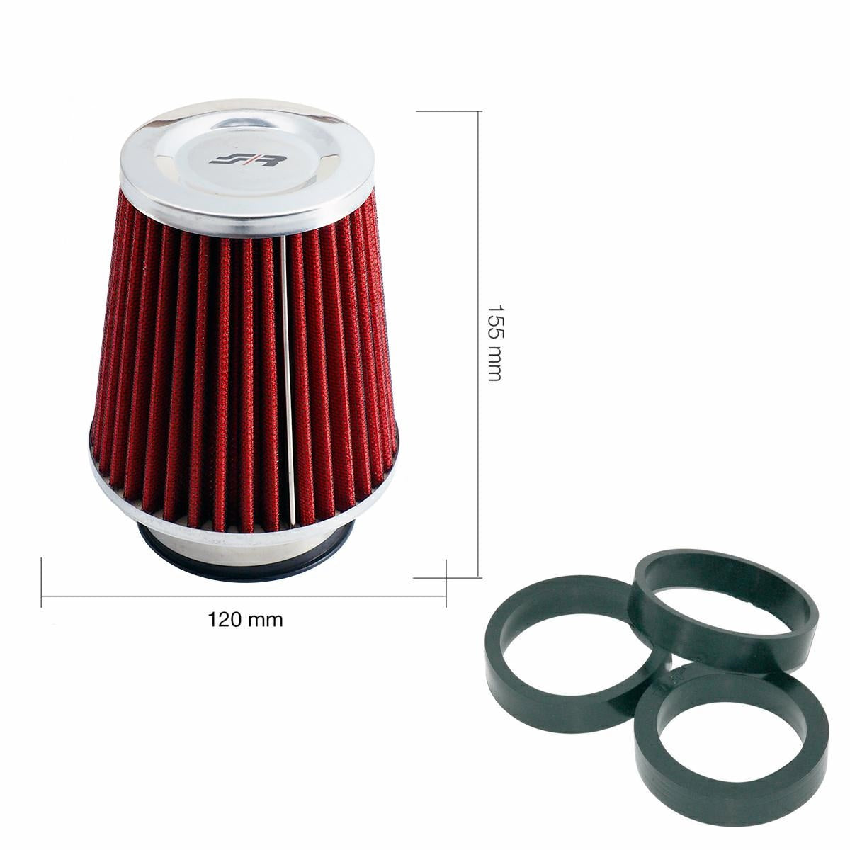 Filtro conico cotone rosso