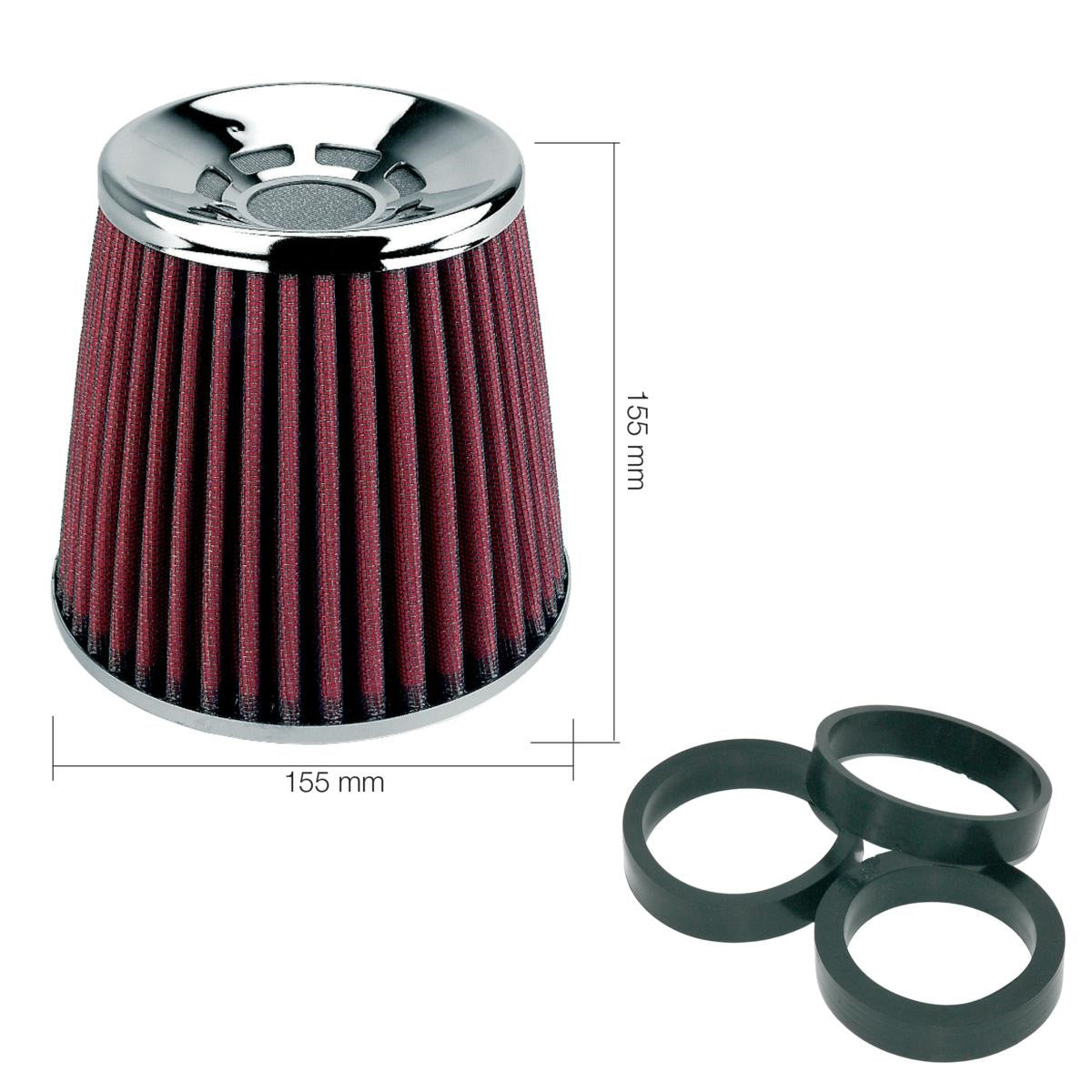 Filtro conico cotone rosso