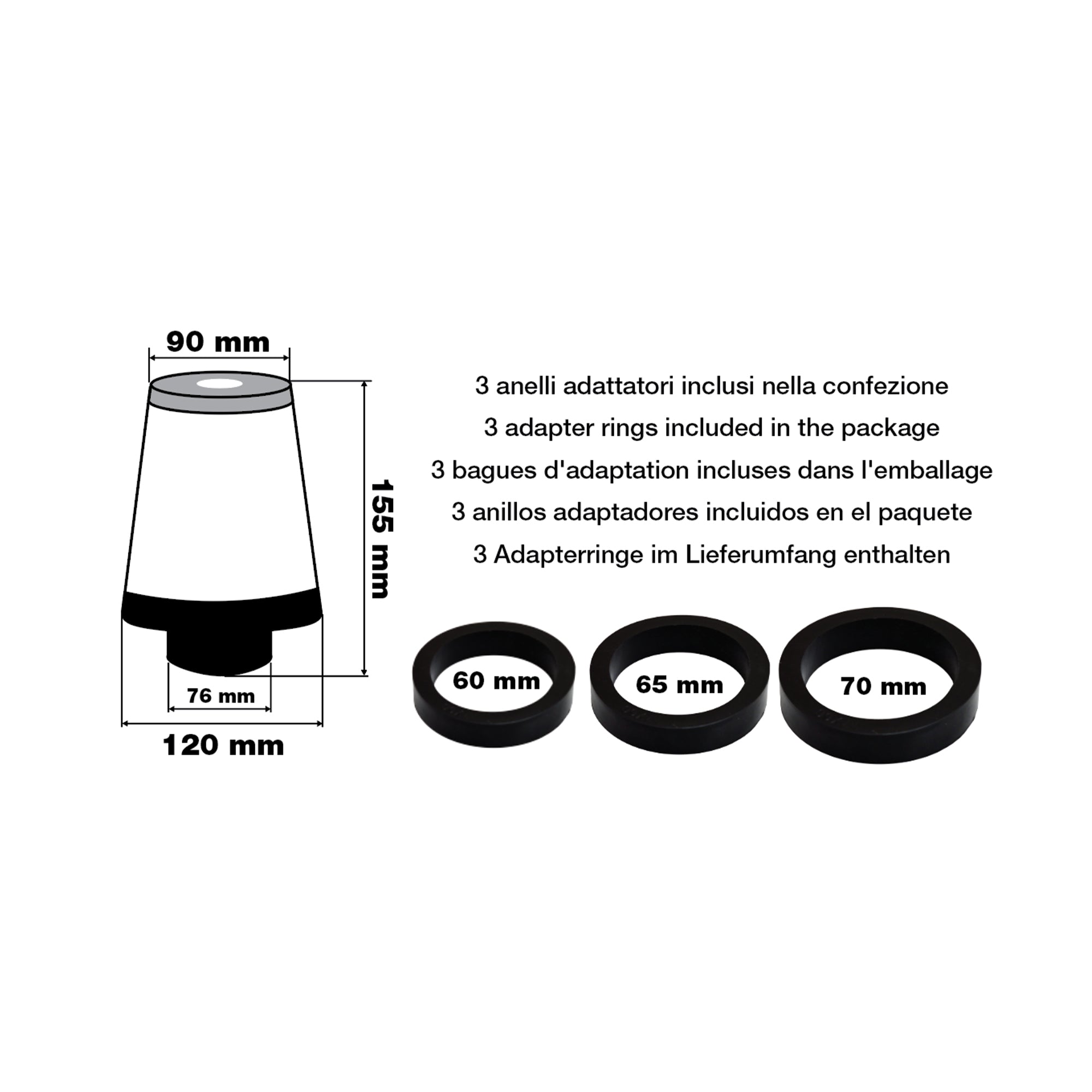 Filtro biconico cotone rosso