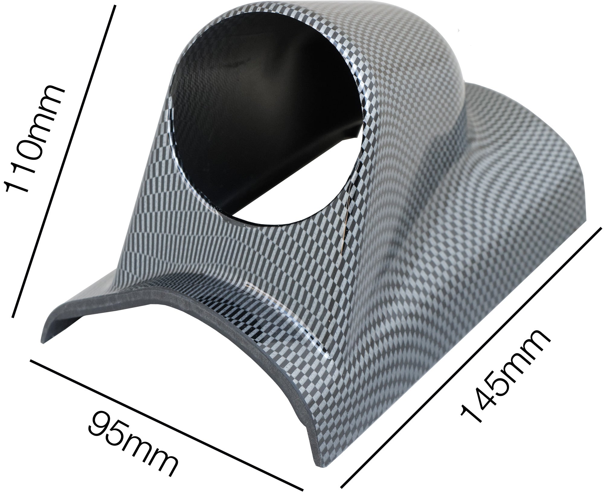 Portastrumento verticale 1 foro carbon look