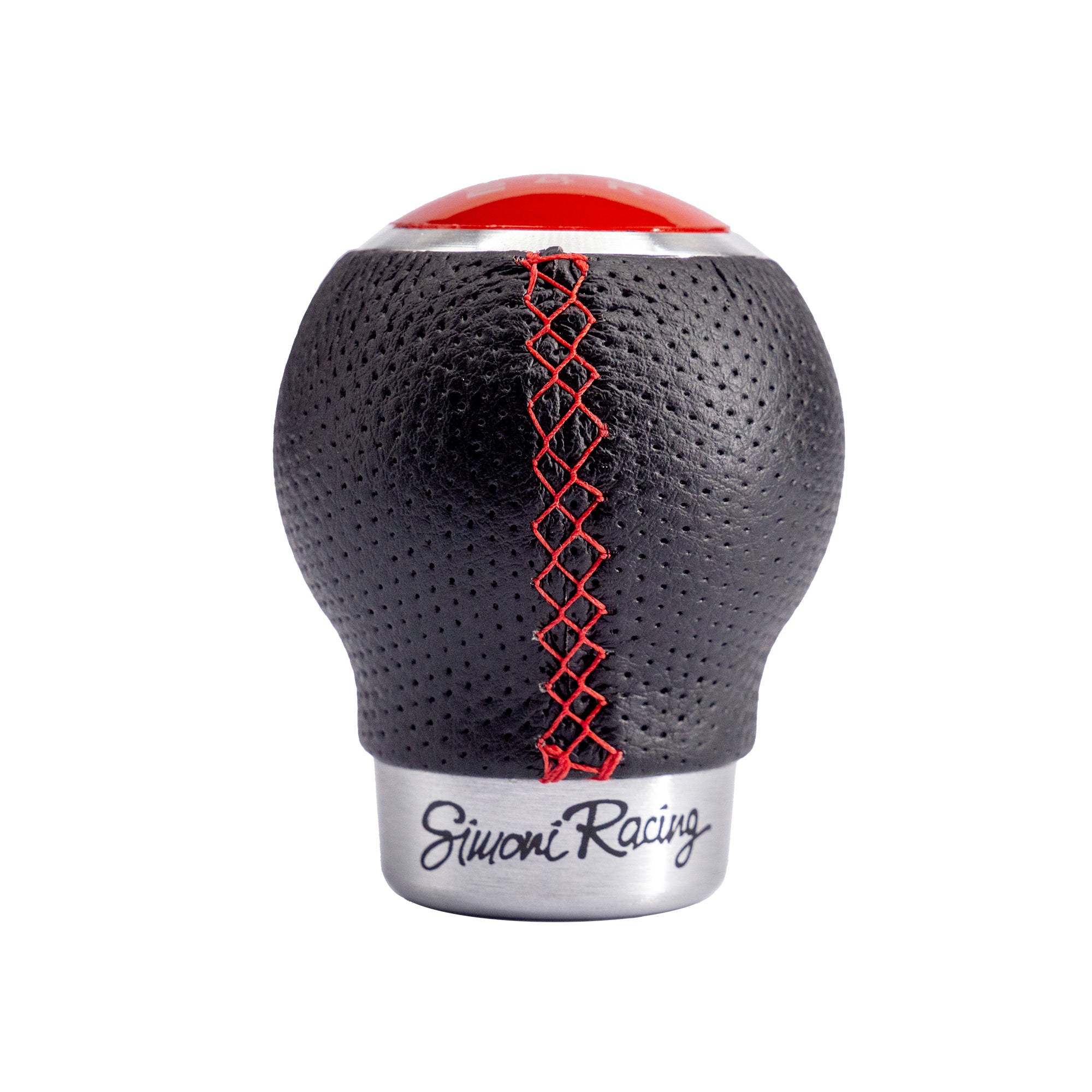 Pomello cambio universale cucitura rossa