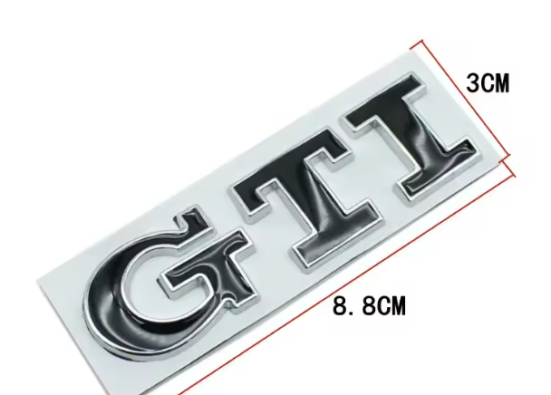 3D Logo In Metallo GTI