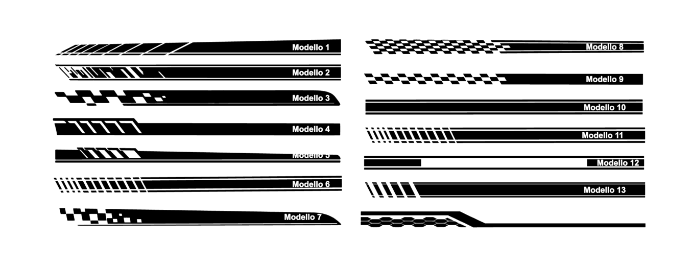 Fascie adesive laterali personalizzabili