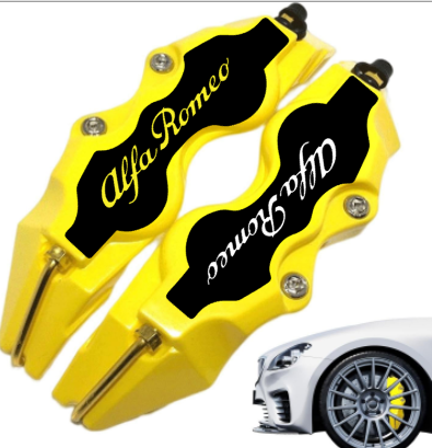 Cover pinza freno universale - Logo Alfa Romeo fondo nero