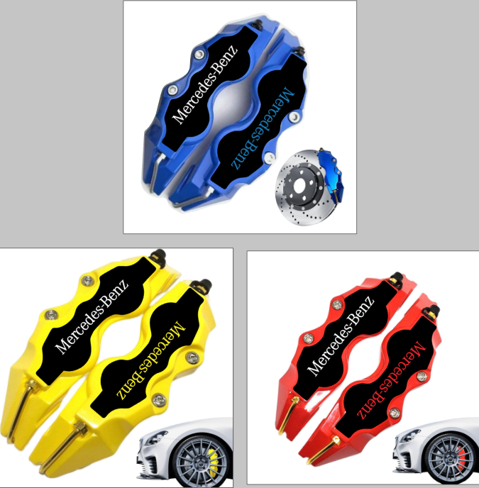 Cover pinza freno universale - logo Mercedes fondo nero