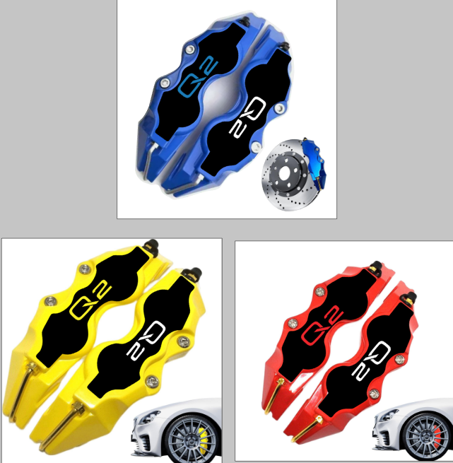 Cover pinza freno universale - logo Q2 fondo nero