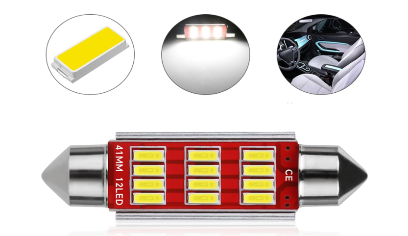 Coppia lampada led 41mm siluro