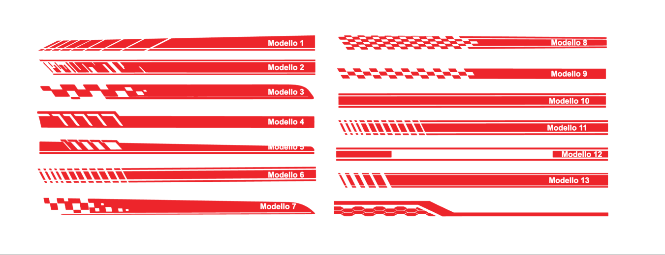 Fascie adesive laterali personalizzabili