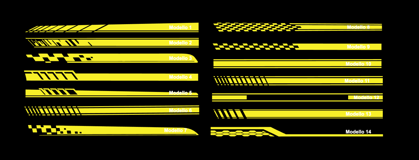 Fascie adesive laterali personalizzabili