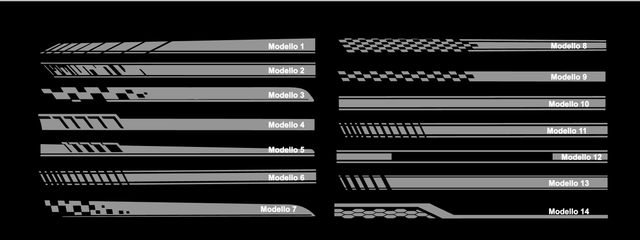 Fascie adesive laterali personalizzabili