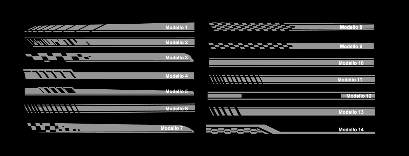 Fascie adesive laterali personalizzabili