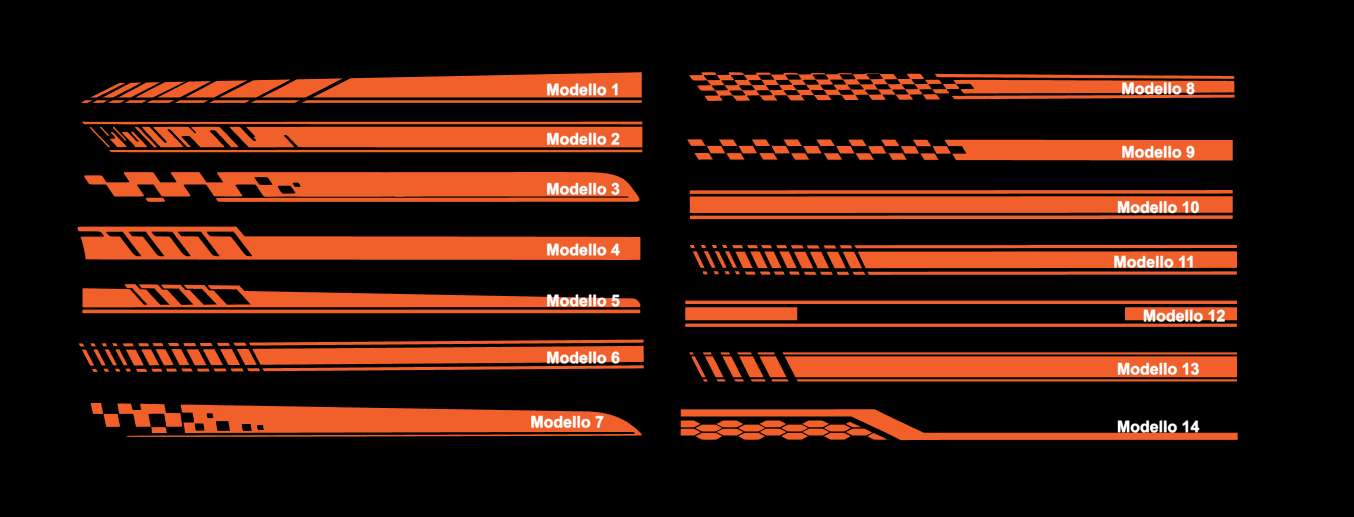 Fascie adesive laterali personalizzabili