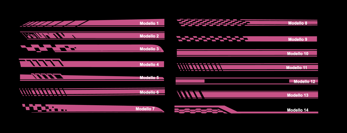 Fascie adesive laterali personalizzabili