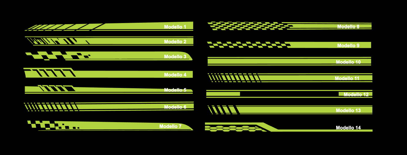 Fascie adesive laterali personalizzabili