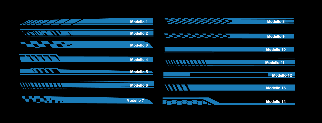 Fascie adesive laterali personalizzabili
