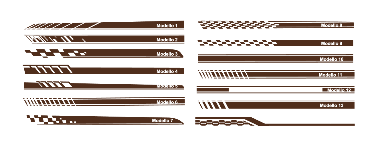 Fascie adesive laterali personalizzabili