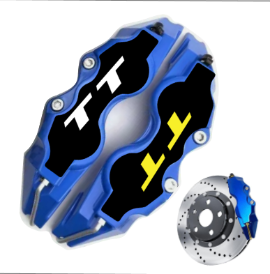 Cover pinza frteno universale - logo Audi TT fondo nero