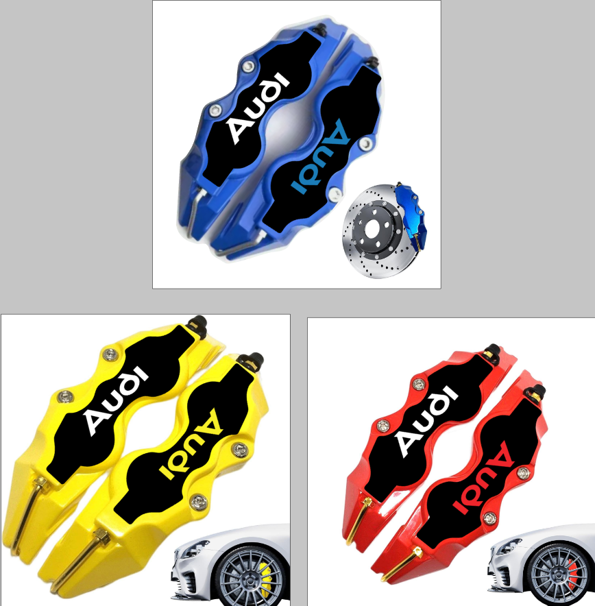 Cover pinza freno universali - logo audi fondo nero