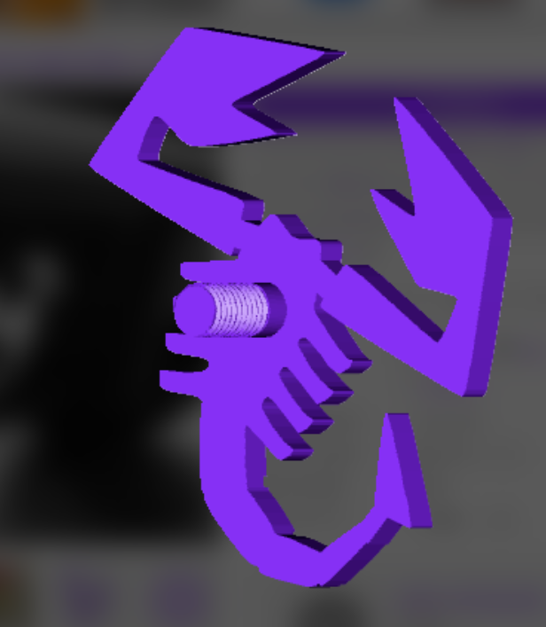 Scorpione Abarth per griglia paraurti posteriore