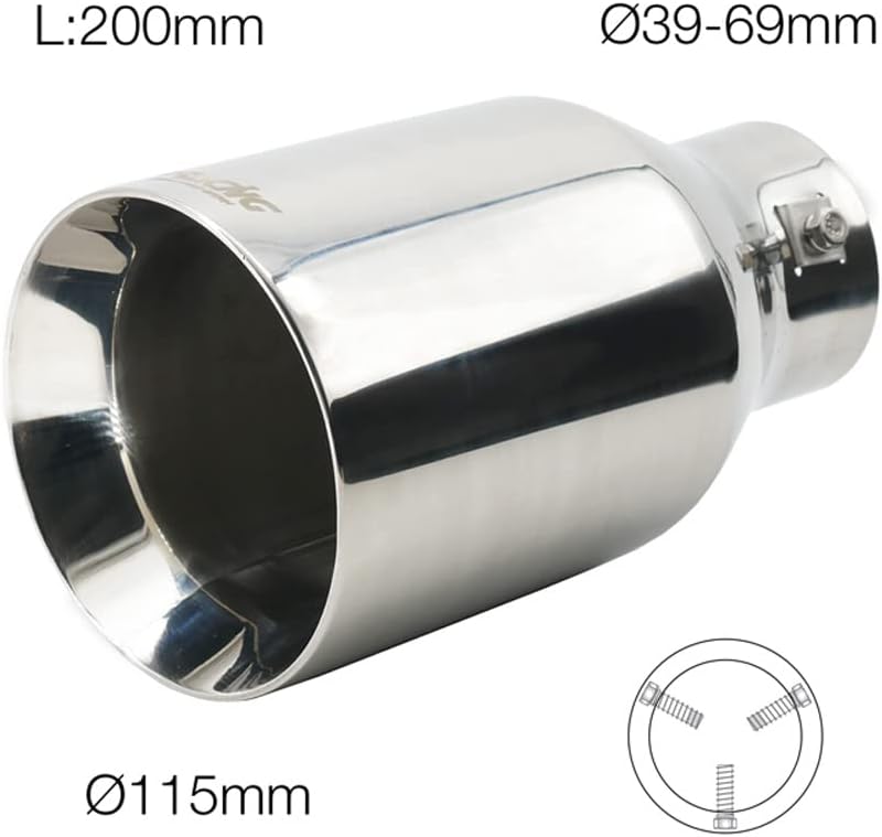 Terminale rotondo 115mm acciaio inox