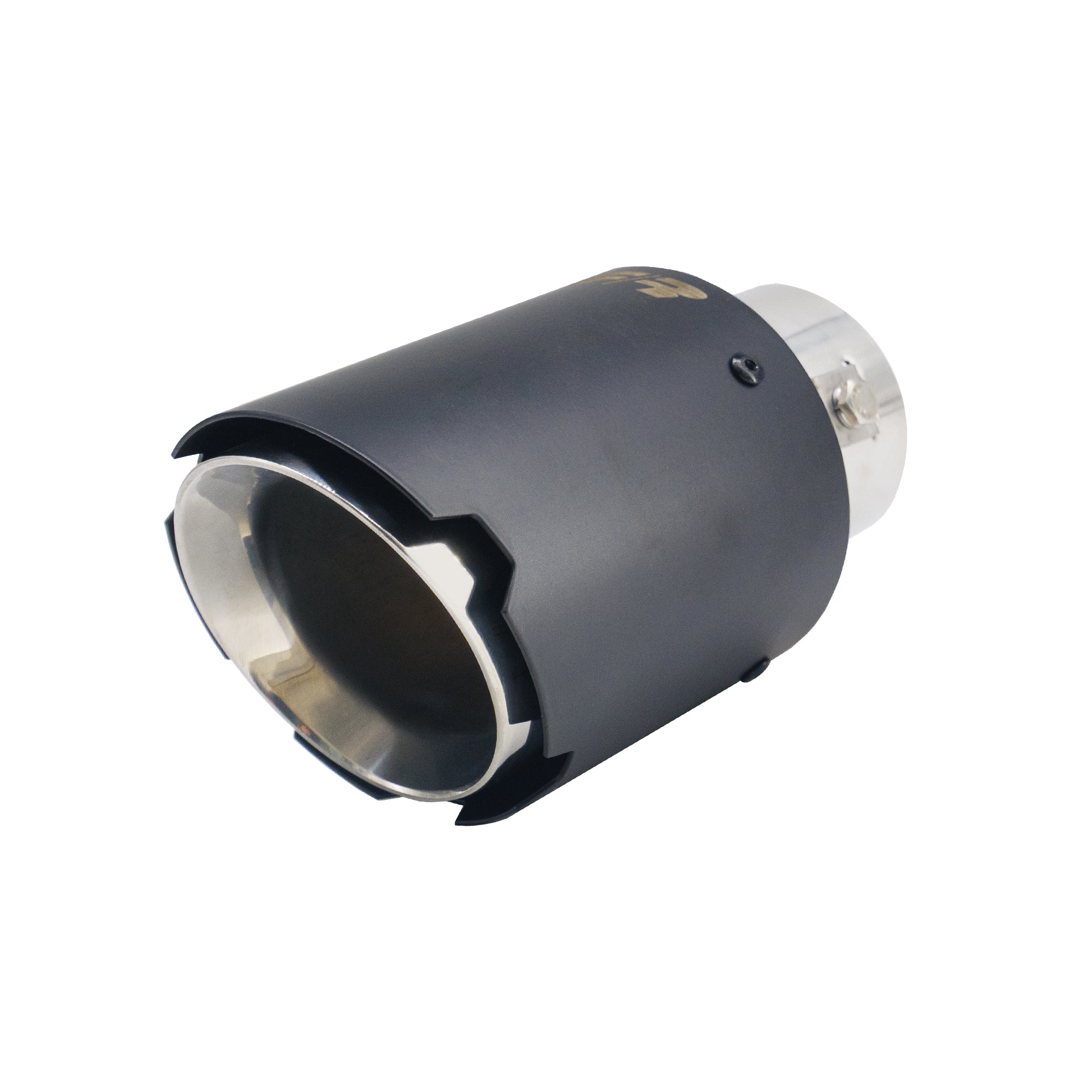 Terminale rotondo id 63mm acciaio inox nero