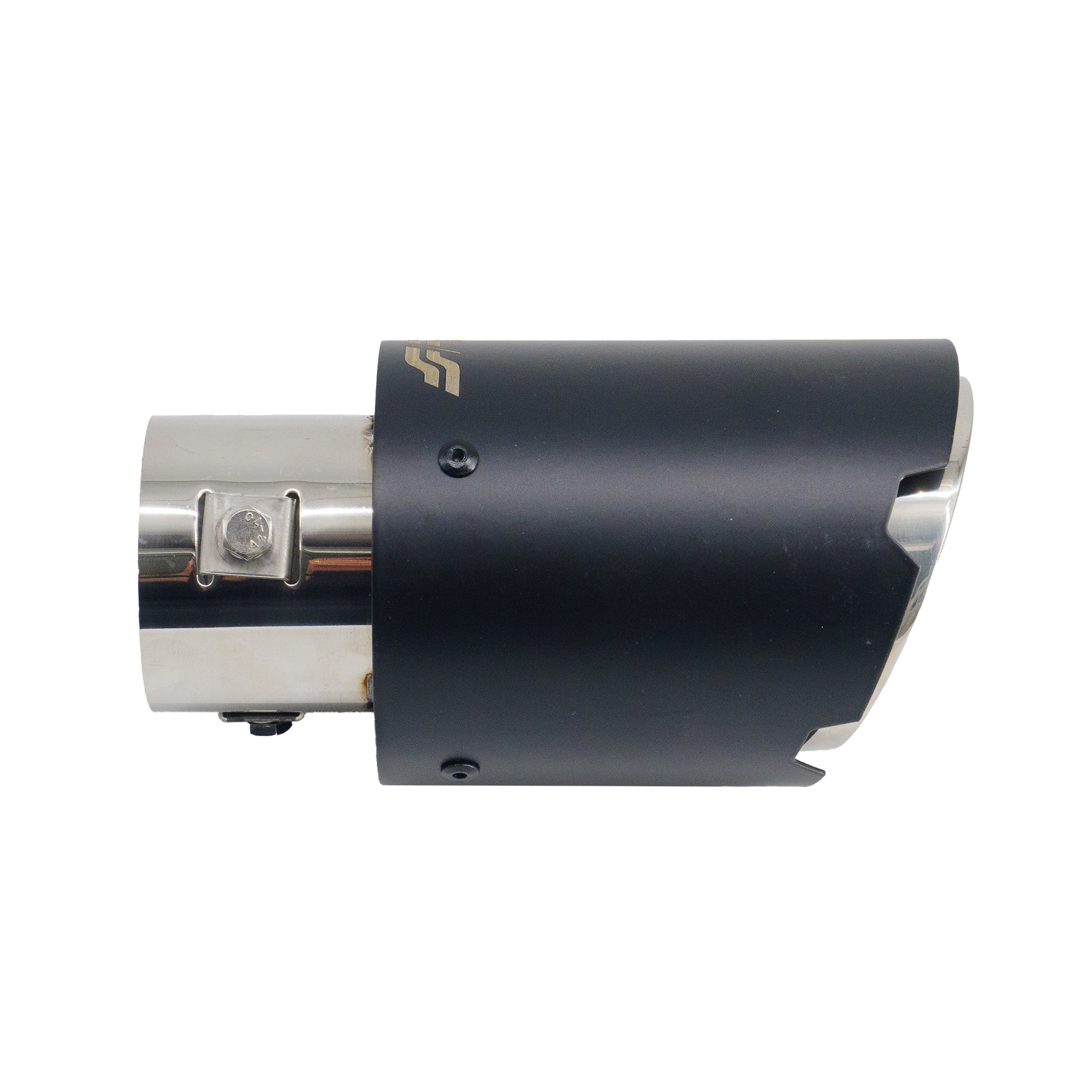 Terminale rotondo id 63mm acciaio inox nero