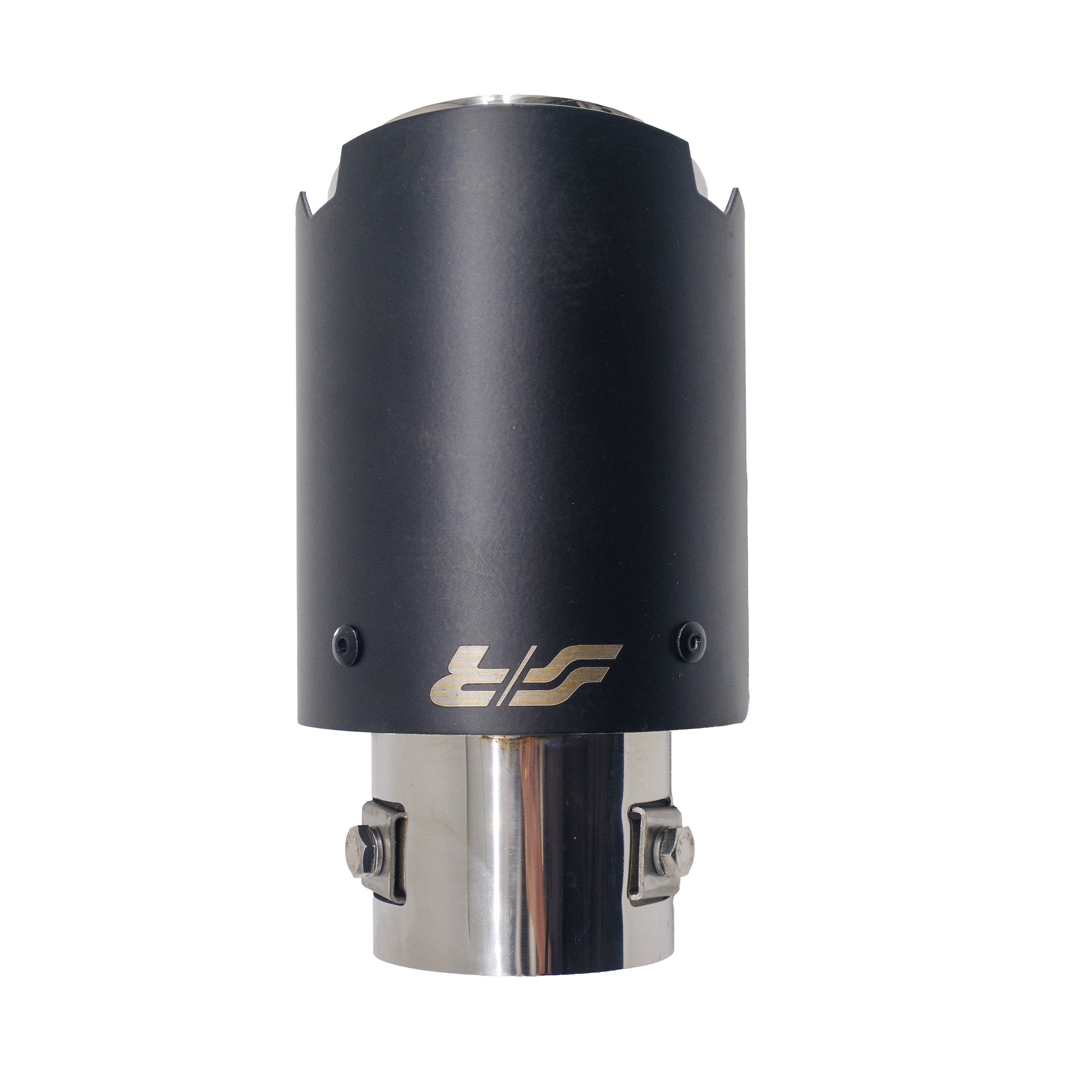 Terminale rotondo id 63mm acciaio inox nero