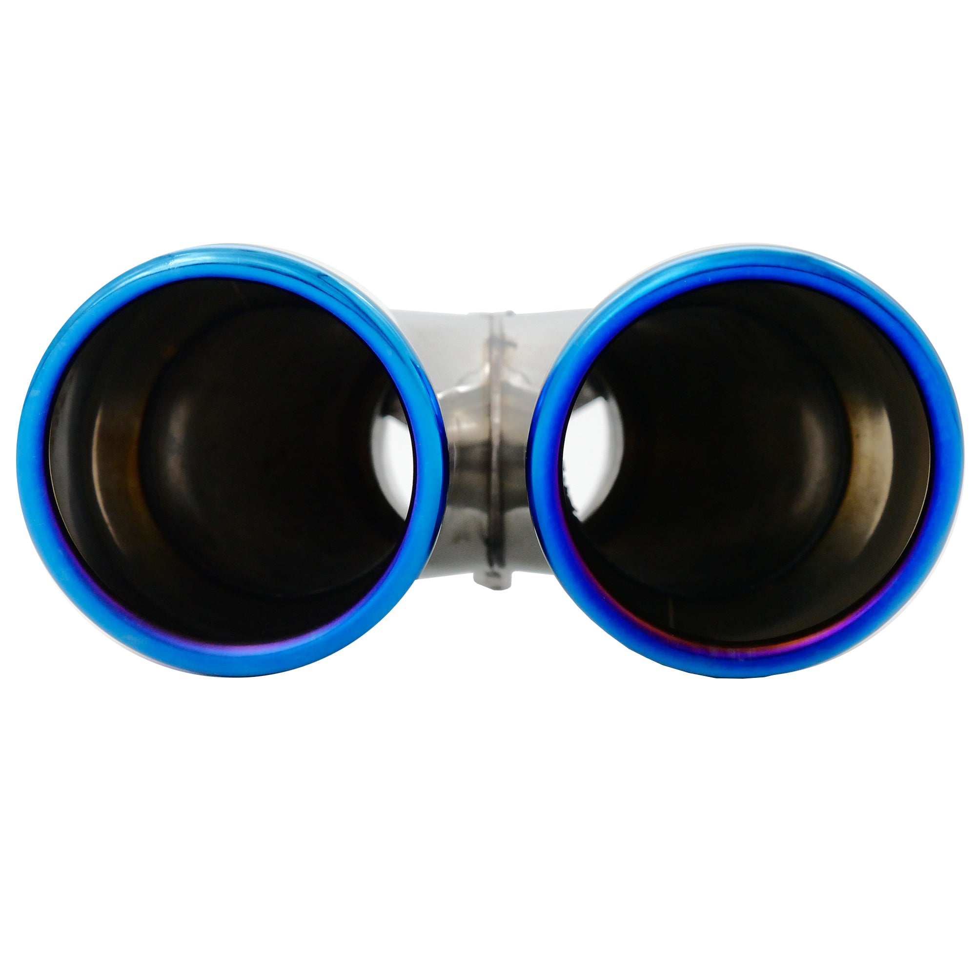 Terminale doppio inclinato acciaio inox titan look