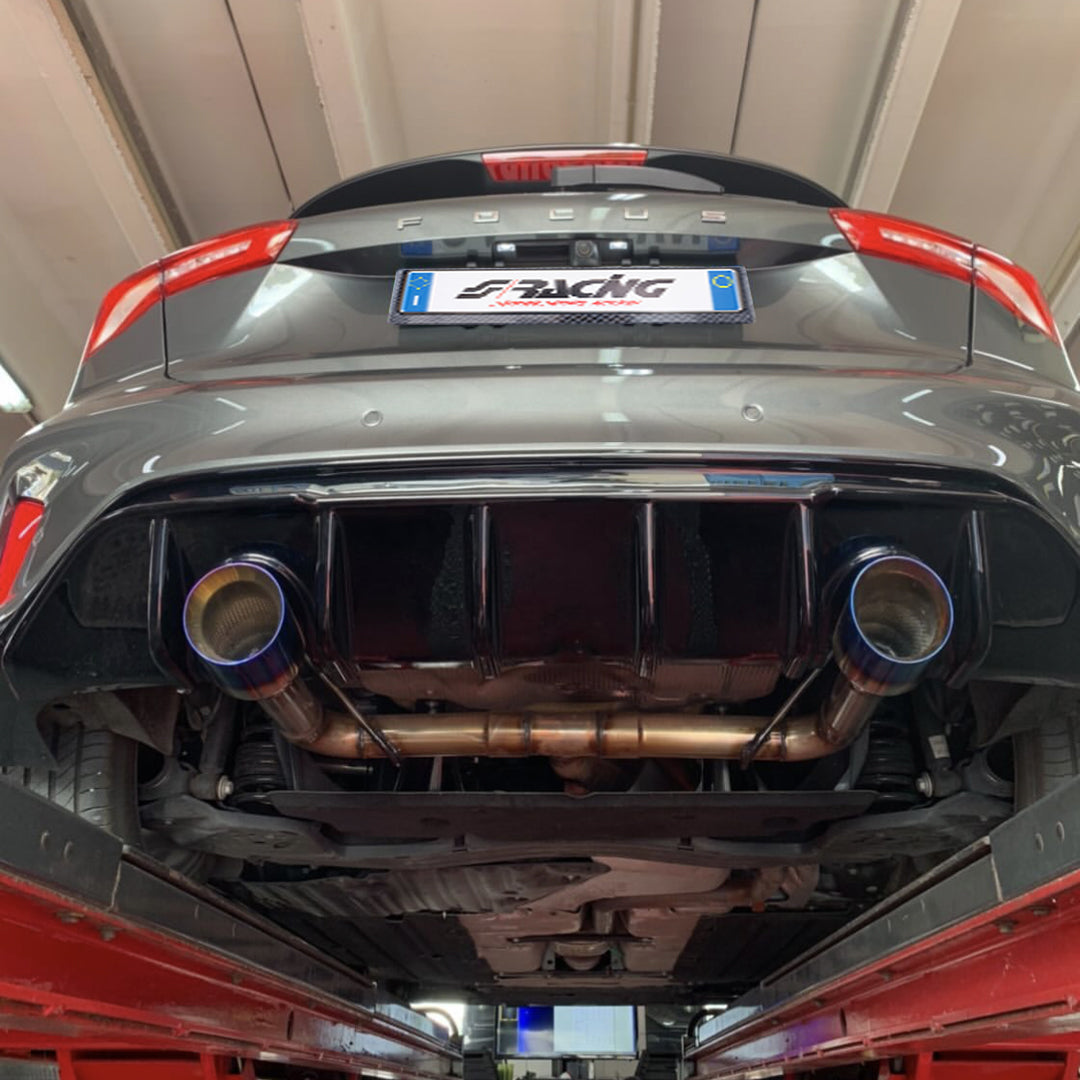 Terminale rotondo 115mm inclinato acc inox titanium look