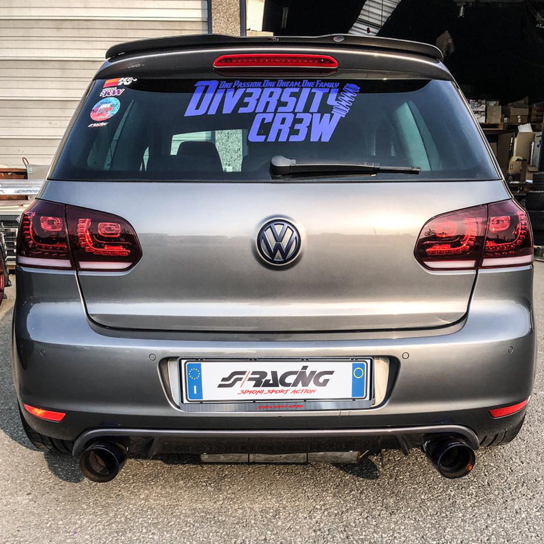 Terminale rotondo 115mm inclinato acciaio inox nero