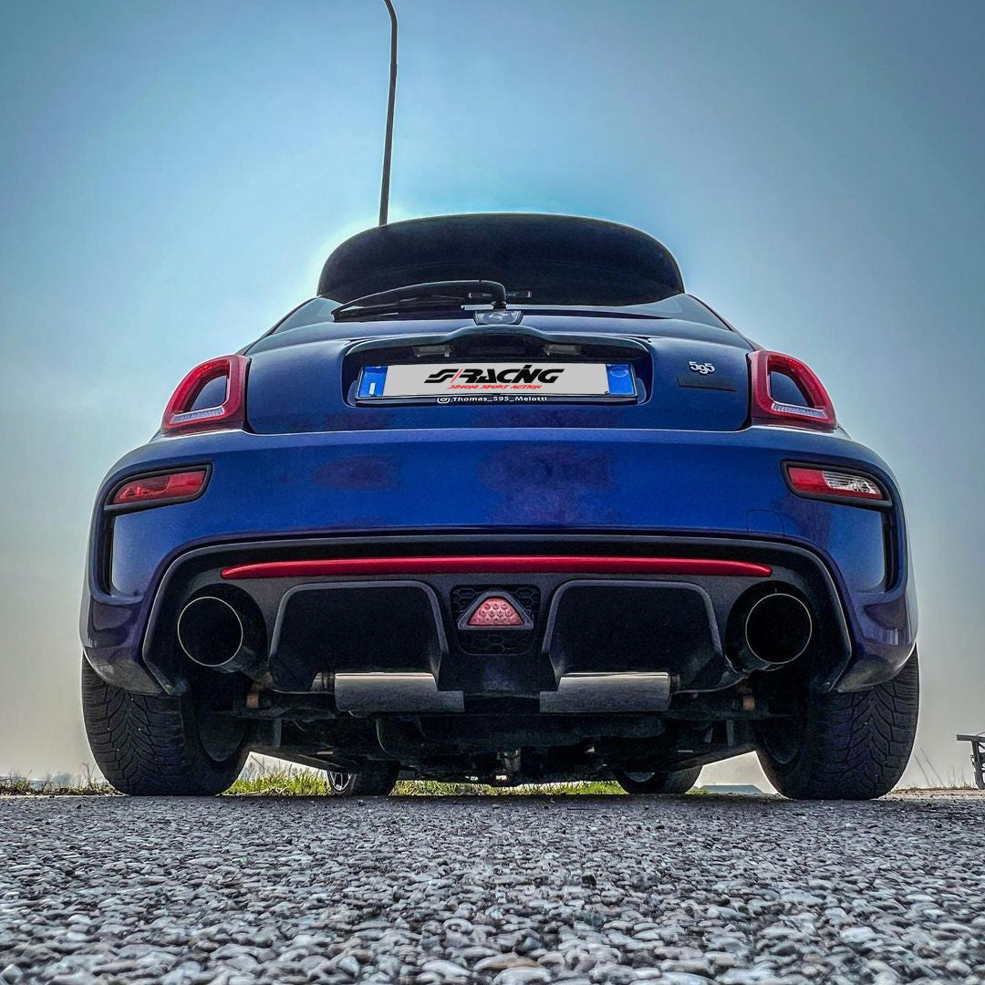 Terminale rotondo 115mm inclinato acciaio inox nero