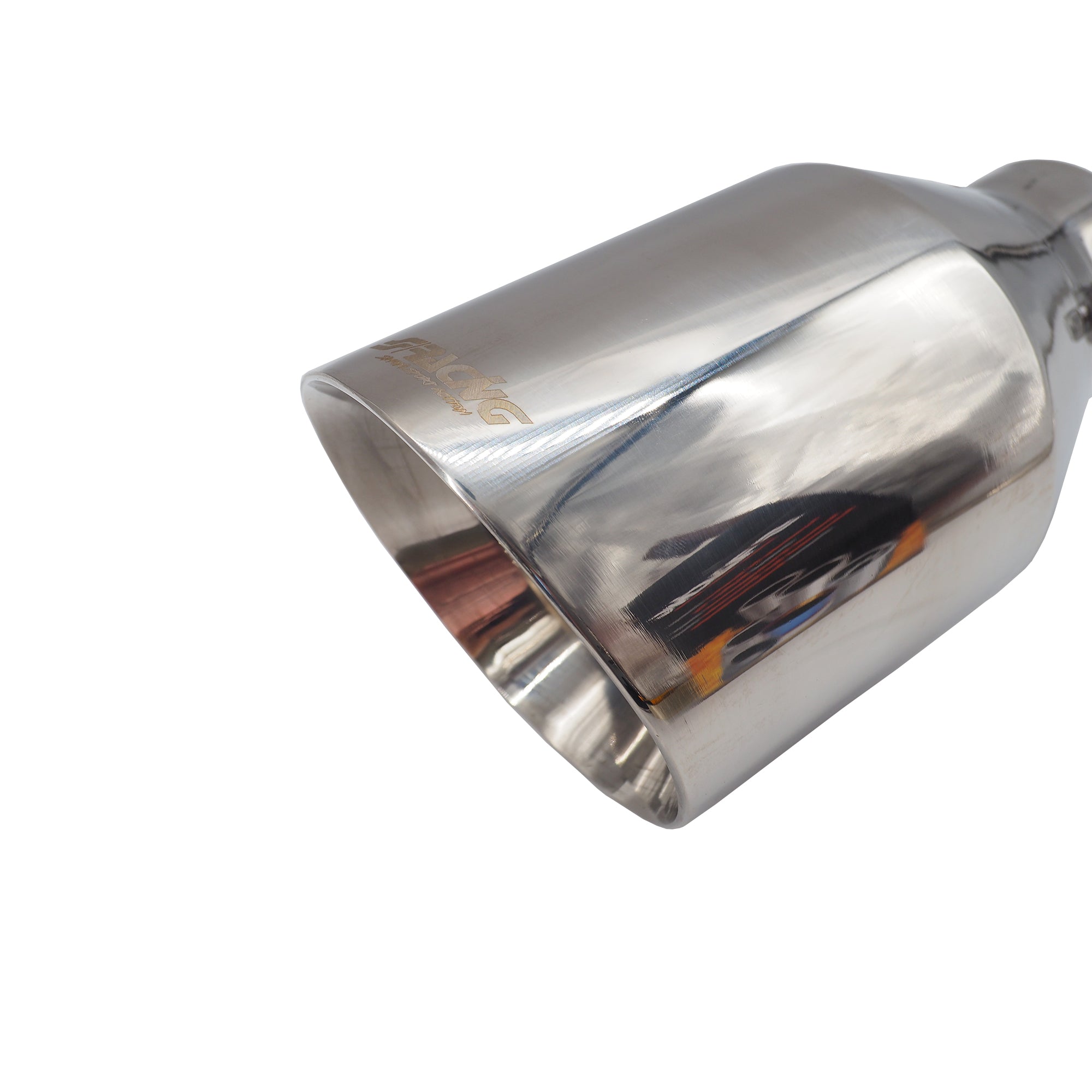 Terminale rotondo 115mm  inclinato acciaio inox