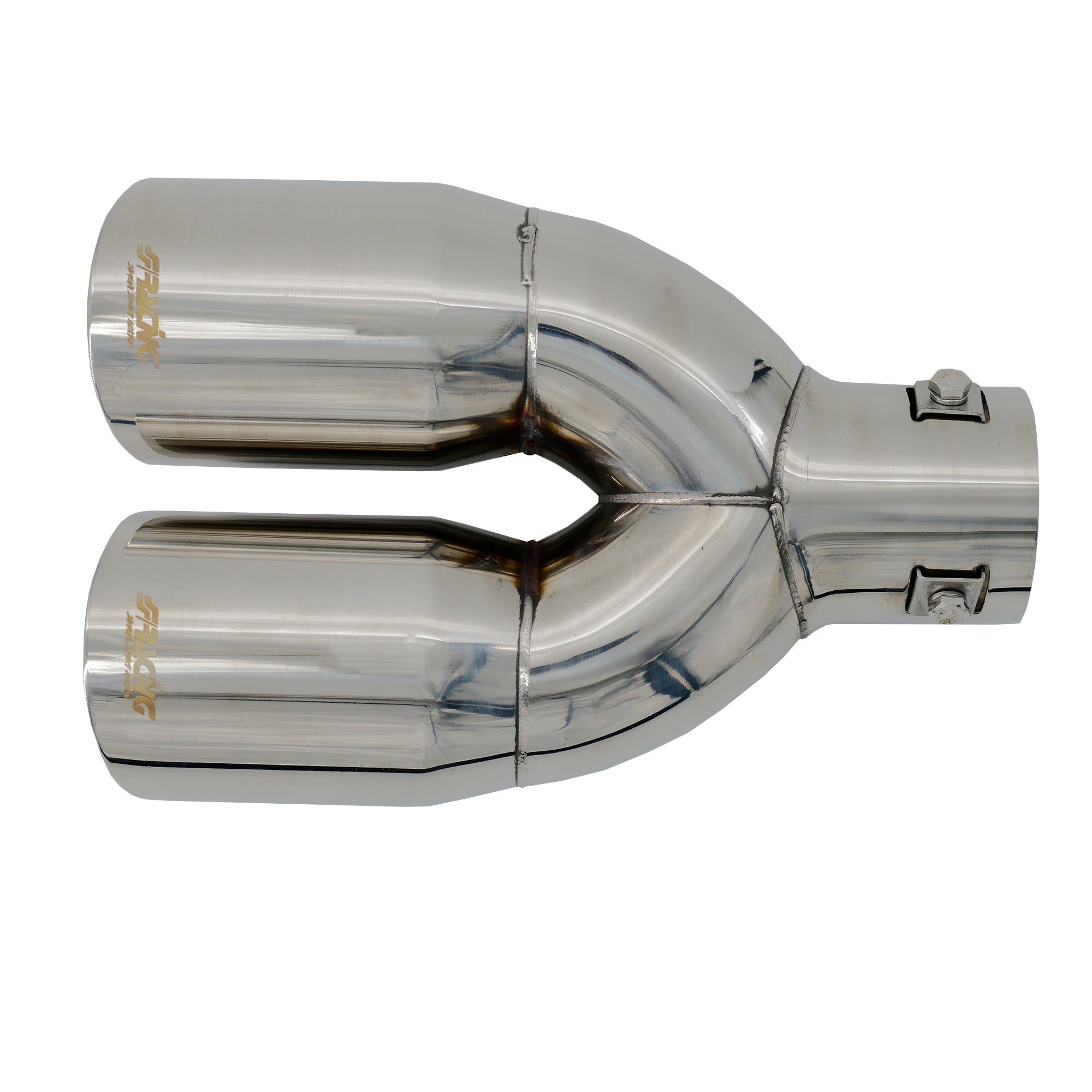 Terminale rotondo doppio inclinato acciaio inox