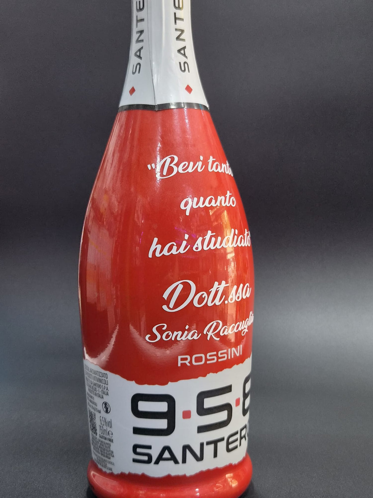Bottiglia Santero personalizzata completa o solo adesivo