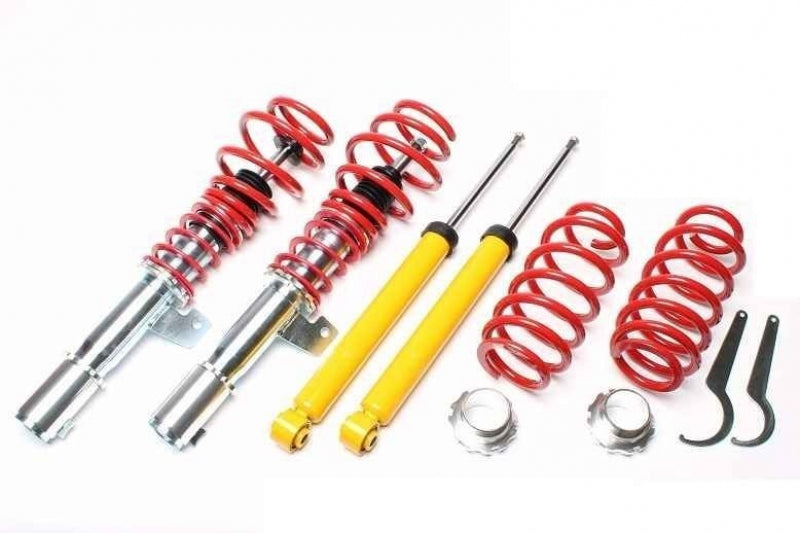 Kit di sospensioni coilover TA Technix con carico sull'asse anteriore di 1106-1190 kg, adatto per Audi A3 (8P)/ Seat Altea, Leon, Toledo III (1P/5P)/ Skoda Octavia II, Superb (1Z/3T)/ VW Golf V, Golf Plus, Jetta III (1K/1KP), Passat 3C, Touran (1T)