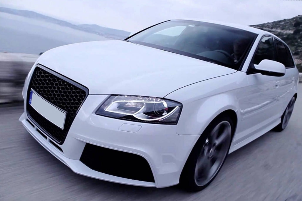 Paraurti anteriore adatto per Audi A3 8P Facelift Sportback Hatchback Cabrio (2009-2012) RS3 Design