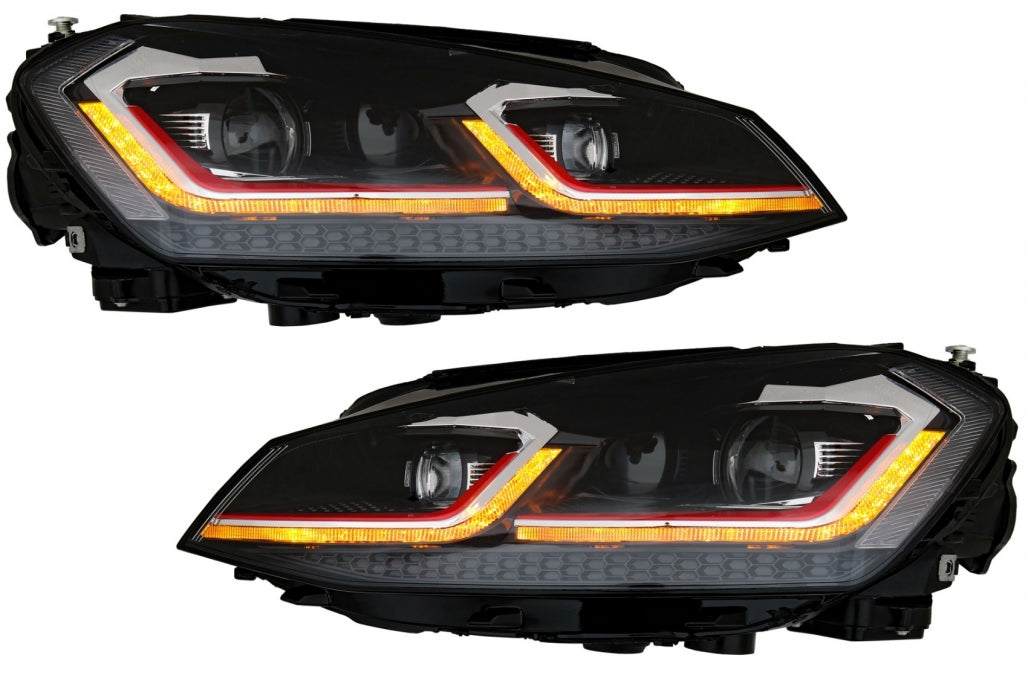 Fari a LED Bi-xenon Look adatti per VW Golf 7 VII (2012-2017) Facelift 7.5 GTI Design con luci di svolta dinamiche sequenziali