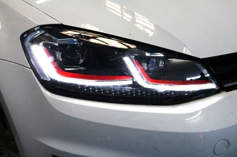 Fari a LED Bi-xenon Look adatti per VW Golf 7 VII (2012-2017) Facelift 7.5 GTI Design con luci di svolta dinamiche sequenziali