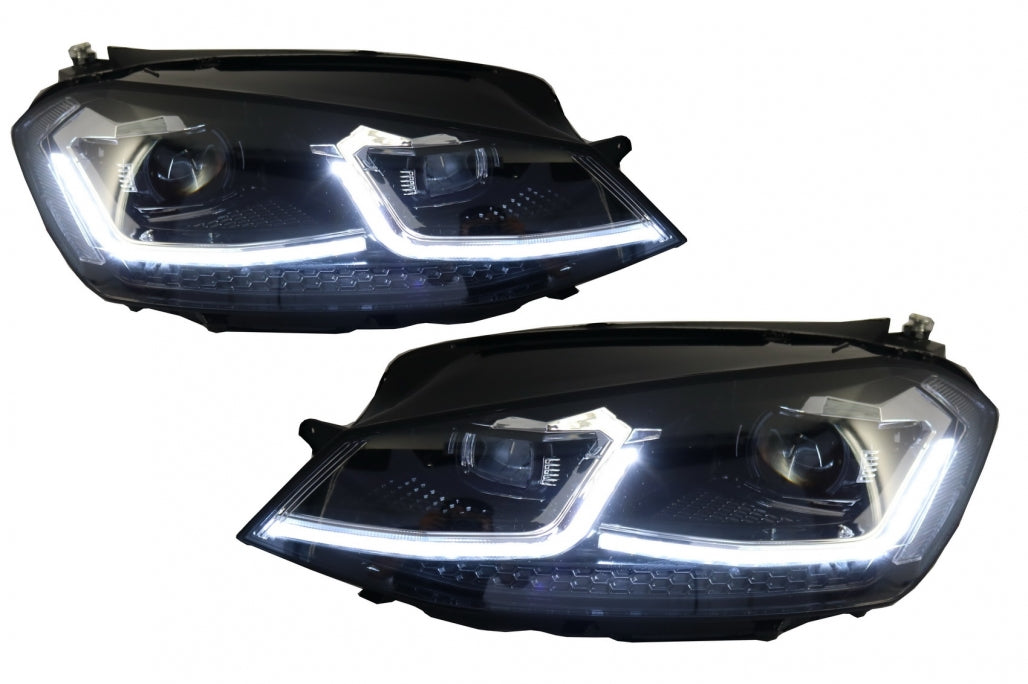 Fari a LED Bi-xenon Look adatti per VW Golf 7 VII (2012-2017) Facelift 7.5 GTI Design con luci di svolta dinamiche sequenziali