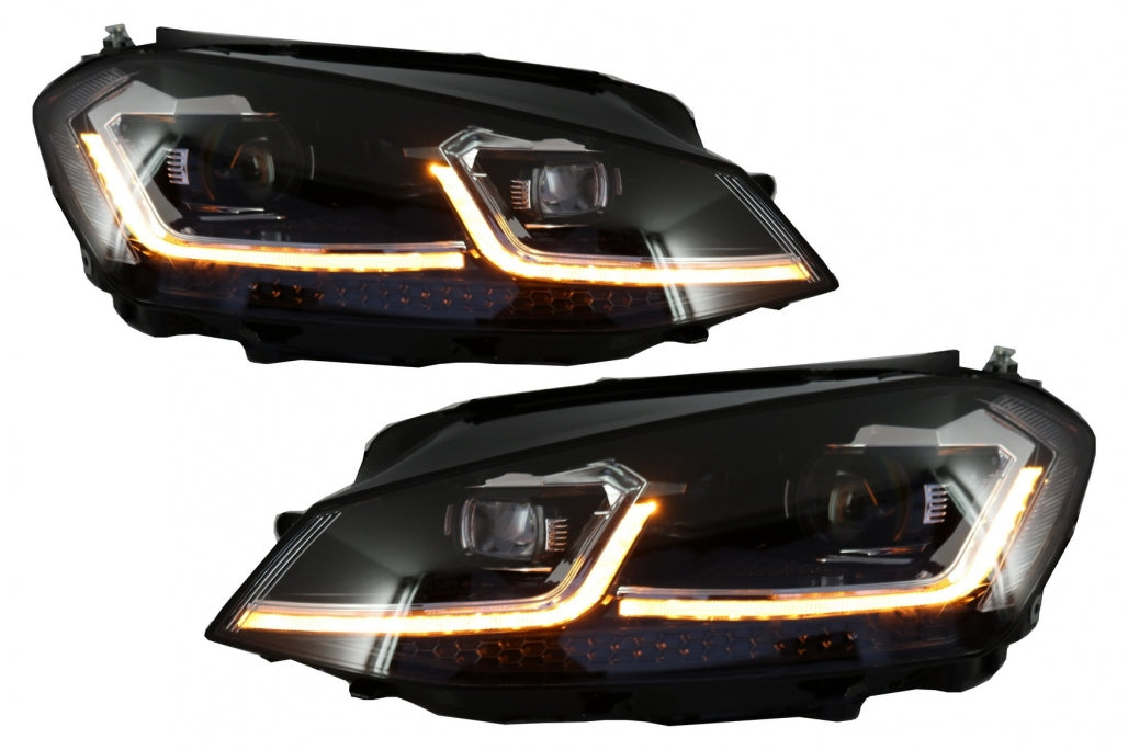 Fari a LED Bi-xenon Look adatti per VW Golf 7 VII (2012-2017) Facelift 7.5 GTI Design con luci di svolta dinamiche sequenziali