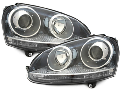 Fari anteriori DEPO adatti per VW Golf V 5 (2003-2009) Jetta (2003-2009) GTI Look